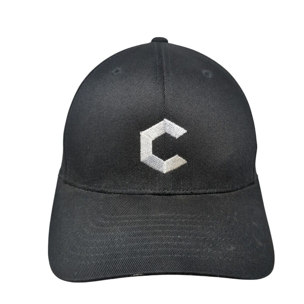 Coil Solutions Fitted Hat Black S/M Flexfit Embroidered Authentic T-Shirt Co.
